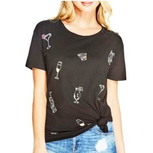 Guess Cocktails Beaded Tee Shirt
